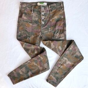 Jefferson Slim Utility Camo Button Fly Skinny Jean Pant